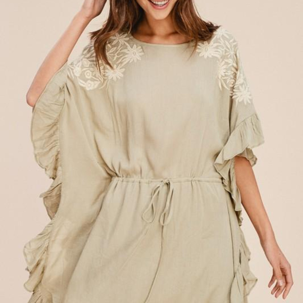 EMBROIDERED KIMONO DRESS - Picture 2 of 3